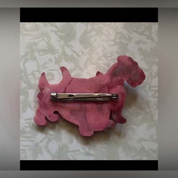 MAKE AN OFFER 🍒 Vintage Red Scottie Dog Pair Brooch #6540 - Picture 4 of 7
